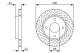 Bremseskive - 0986479U54 BOSCH - 40206ED510, 6179910, DF7368