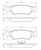 Bremsekloss sett - 0986492020 BOSCH - YS6J2K021AA, YS6J2K021AB, 1465126