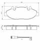 Bremsekloss sett - 0986494081 BOSCH - A0004216110, A0014210910, A0034207820