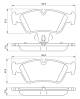 Bremsekloss sett - 0986494096 BOSCH - 34112288849, 34112288851, 34116767147