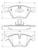 Bremsekloss sett - 0986494118 BOSCH - 34112288875, 34112339267, 34112339268