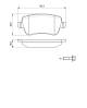 Bremsekloss sett - 0986494125 BOSCH - 77363607, 77364168, 05P1218