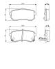 Bremsekloss sett - 0986494145 BOSCH - 5830207A00, 583020XA00, 5830207A10