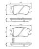 Bremsekloss sett - 0986494155 BOSCH - 5810102A10, 5810105A10, 5810105A30