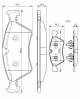 Bremsekloss sett - 0986494165 BOSCH - A0044204020, A1644200820, A1644201820