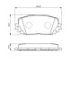 Bremsekloss sett - 0986494196 BOSCH - 0446552190, 04465B1360, 0446552240