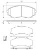 Bremsekloss sett - 0986494204 BOSCH - LBZ23323Z, LCY13323Z, LCY23328Z