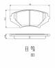 Bremsekloss sett - 0986494220 BOSCH - F1YA3323ZB, F1YA3323ZC, F1YA3328Z