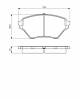 Bremsekloss sett - 0986494225 BOSCH - NCY33328Z, N0Y33328Z, N0Y73328Z