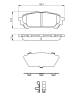Bremsekloss sett - 0986494232 BOSCH - 26696FE040, 26696FE050, 05P1335