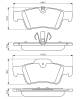 Bremsekloss sett - 0986494256 BOSCH - A0044205220, A0084205320, A1644201520