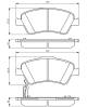 Bremsekloss sett - 0986494260 BOSCH - 0446502200, 0446502210, 0446502270