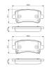 Bremsekloss sett - 0986494297 BOSCH - 13237765, 13237766, 13237767