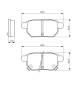 Bremsekloss sett - 0986494328 BOSCH - 0446602190, 0446647100, 19184919