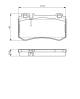 Bremsekloss sett - 0986494356 BOSCH - A0004230430, A0034206220, A0034209420