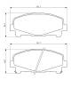 Bremsekloss sett - 0986494382 BOSCH - 45022-TL0-G50, 45022-TL0-G51, 05P1607