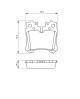 Bremsekloss sett - 0986494424 BOSCH - 044660W010, 0446650170, 044660W020