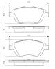 Bremsekloss sett - 0986494438 BOSCH - 1611140580, K9866880680, 1611837880