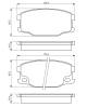 Bremsekloss sett - 0986494442 BOSCH - MC894601, MK499871, MK499872