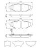 Bremsekloss sett - 0986494444 BOSCH - 26696AG010, 26696AG050, SFP500045