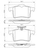 Bremsekloss sett - 0986494480 BOSCH - C2D3792, C2D60655, 05P2085