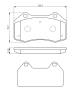 Bremsekloss sett - 0986494551 BOSCH - 410603131R, 410609317R, 410608131R