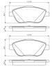 Bremsekloss sett - 0986494564 BOSCH - 1607083180, 1617293780, 1629038380