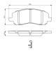 Bremsekloss sett - 0986494575 BOSCH - 05191217AA, 68020494AA, K68020494AC