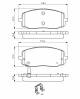 Bremsekloss sett - 0986494594 BOSCH - 581010XA00, 581010XA01, 581010XA10
