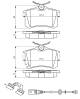 Bremsekloss sett - 0986494598 BOSCH - 1K0698451A, 425467, JZW698451F