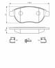 Bremsekloss sett - 0986494602 BOSCH - 425222, 425235, 425250