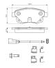 Bremsekloss sett - 0986494614 BOSCH - ME6C1J2M008AA, ME6C1J2M008AB, 1371454