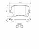Bremsekloss sett - 0986494626 BOSCH - 1K0698451L, 3C0698451A, 3C0698451B