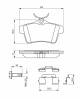 Bremsekloss sett - 0986494640 BOSCH - 1608520680, 1608681680, 1616872780