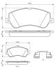 Bremsekloss sett - 0986494648 BOSCH - A0054204820, A0054206320, A0054209220