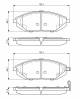 Bremsekloss sett - 0986494684 BOSCH - 96682858, 05P1629, 13046056422