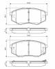 Bremsekloss sett - 0986494692 BOSCH - 0446502010, 581011KA00, 58101B2A10