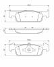 Bremsekloss sett - 0986494697 BOSCH - 410602396R, 410609646R, 8660003852