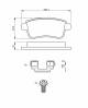 Bremsekloss sett - 0986494735 BOSCH - 440601416R, 440603558R, 440603734R
