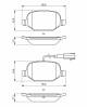 Bremsekloss sett - 0986494776 BOSCH - 71770108, 77365752, 77365858