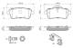 Bremsekloss sett - 0986494783 BOSCH - A0064203320, A0064203420, A0064203520