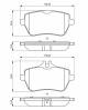 Bremsekloss sett - 0986494790 BOSCH - A0074203420, A0084200820, A0084202220