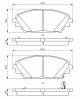Bremsekloss sett - 0986494804 BOSCH - BHY13328ZA, BHY13328ZA9C, B4Y03328ZA