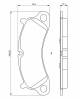Bremsekloss sett - 0986494806 BOSCH - 99135194902, 99135194903, 13046048862