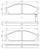 Bremsekloss sett - 0986494848 BOSCH - 26296AA050, 586106234, AY040NS013
