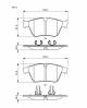 Bremsekloss sett - 0986494875 BOSCH - A1644202320, 1644202320, 13046073182