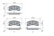 Bremsekloss sett - 0986494966 BOSCH - 19178358, 2261501, MDB84212