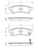 Bremsekloss sett - 0986495168 BOSCH - 96475028, 05P1320, 0986TB3036