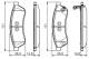 Bremsekloss sett - 0986495168 BOSCH - 96475028, 05P1320, 0986TB3036