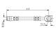 Bremseslange - 1987476201 BOSCH - 5562079, 90498331, 172504B